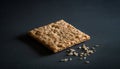 Healthy snack Organic whole wheat cookie with almond and sesame generated by AI