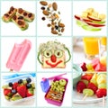 Healthy Snacking for Kids Collection Royalty Free Stock Photo