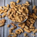 Healthy snacks nuts peanuts textured. The concept of healthy eating