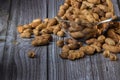 Healthy snacks nuts peanuts textured. The concept of healthy eating