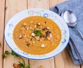 Healthy Soup with Nuts Royalty Free Stock Photo