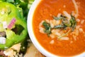 Healthy soup and salad, Tomato Soup