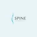 Healthy spine clinic logo concept. Chiropractic and Orthopedic clinic logo template. Sign for spine massage, mri