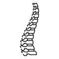 Healthy spine icon, outline style Royalty Free Stock Photo