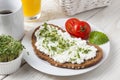 Healthy spring summer low fat breakfast