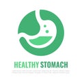 Healthy stomach vector logo Royalty Free Stock Photo