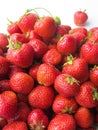 Healthy strawberr on white background. Royalty Free Stock Photo