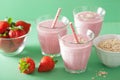 Healthy strawberry oat smoothie