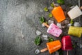 Juices and smoothie popsicles Royalty Free Stock Photo