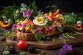 Healthy Summer Sandwich with Eggs Avocado and fresh salad, perfect for a quick and nourishing meal Royalty Free Stock Photo