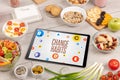 Healthy Tablet Pc compostion concept