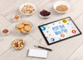 Healthy Tablet Pc compostion concept