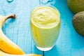 Healthy Tasty Green Avocado Shake or Smoothie