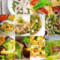 Healthy and tasty Italian food collage Royalty Free Stock Photo