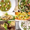 Healthy and tasty Italian food collage Royalty Free Stock Photo