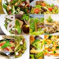 Healthy and tasty Italian food collage Royalty Free Stock Photo