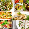 Healthy and tasty Italian food collage Royalty Free Stock Photo