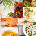 Healthy and tasty Italian food collage Royalty Free Stock Photo