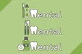 Healthy teeth and friend combined as dental word Royalty Free Stock Photo