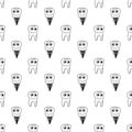 Healthy Teeth Seamless Pattern. Human Molar Royalty Free Stock Photo