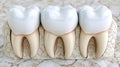 Healthy teeth set in gums Royalty Free Stock Photo