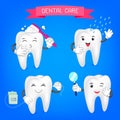 Healthy teeth set. Royalty Free Stock Photo