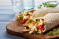 Healthy Tex-Mex tortilla wraps Royalty Free Stock Photo