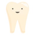 Healthy tooth care icon cartoon vector. Smile fun oral