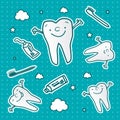 Healthy tooth cartoon wallpaper