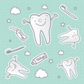 Healthy tooth cartoon wallpaper