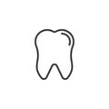 Healthy tooth line icon