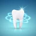 Healthy Tooth Under Protection, Teeth Whitening, glowing effect