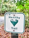 Healthy Trail Hike sighn Massachusetts Royalty Free Stock Photo