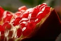 Fresh nutritious pomegranate seeds. Royalty Free Stock Photo