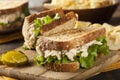 Healthy Tuna Sandwich with Lettuce Royalty Free Stock Photo