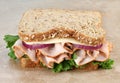 Healthy Turkey and Cheese Sandwich Royalty Free Stock Photo