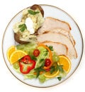 Healthy turkey salad Royalty Free Stock Photo