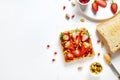Clean eating concept. Sandwich with organic ingredients Royalty Free Stock Photo