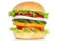 Healthy vegan burger with raw vegetables Royalty Free Stock Photo