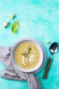 Healthy vegan cauliflower cream soup