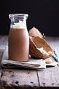 Healthy vegan chocolate coconut shake