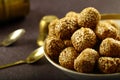 Delicious Indian sweets- sesame balls, Royalty Free Stock Photo