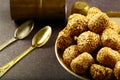 Delicious Indian vegetarian sweets- sesame balls,