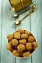 Delicious Indian vegetarian sweets- sesame balls,