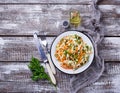 Salad with Chinese cabbage and carrot Royalty Free Stock Photo