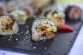 Healthy vegan sushi with vegatables