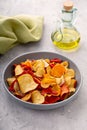 Healthy vegetable chips in a big bowl