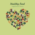 Healthy vegetable heart Royalty Free Stock Photo