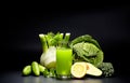 Healthy vegetable juices for refreshment and as an antioxidant Royalty Free Stock Photo