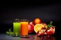 Healthy vegetable juices for refreshment and as an antioxidant Royalty Free Stock Photo